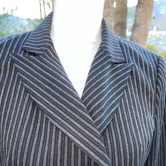 Walter Baker Double Breasted Blazer Womens Size 8 Vintage 90s Y2K Stripe Spandex - Picture 6 of 10